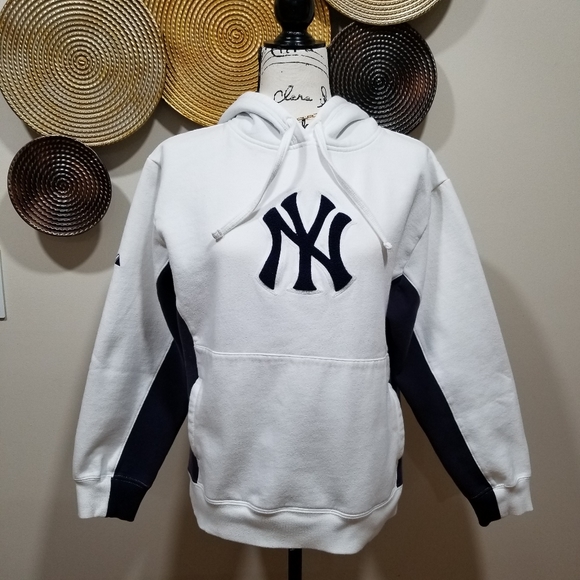 Majestic Sweaters - COPY - Majestic YANKEES Sweater Hoodie Color White With Navy Blue SIZE M...